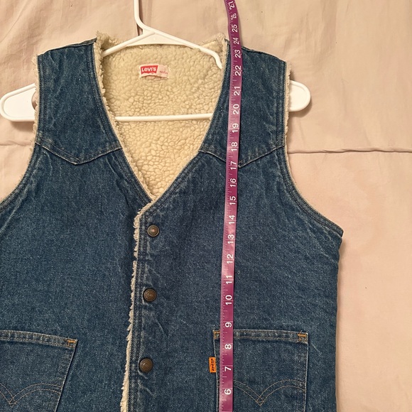 Levi’s ORANGE Tab Vintage Sherpa Denim Vest - Picture 5 of 8